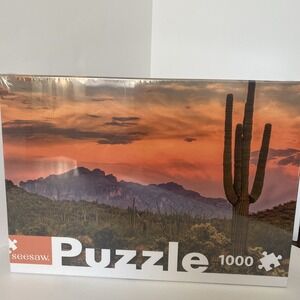 Sunset Cactus By Seesaw Puzzle 1000 Pieces Brand New Factory Sealed In Plastic